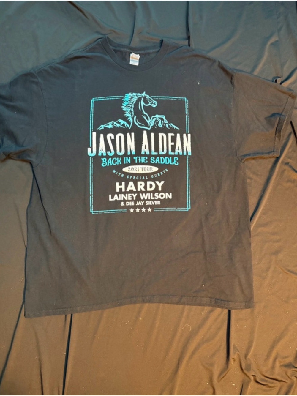 Jason Aldean 'Back in the Saddle' Black Graphic Tee